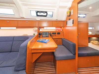 Salon of Forkys, a Bavaria Cruiser 41 sailboat at Municipal Unit of Rhodes, Greece