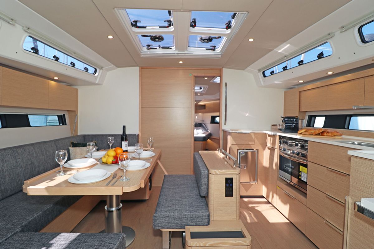 Salon of FeMi Star, a Hanse Yachts Hanse 460 sailboat at Grad Kaštela, Croatia