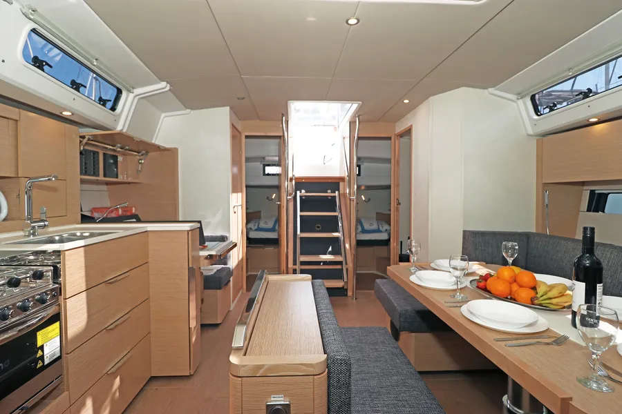 Salon of FeMi Star, a Hanse Yachts Hanse 460 sailboat at Grad Kaštela, Croatia