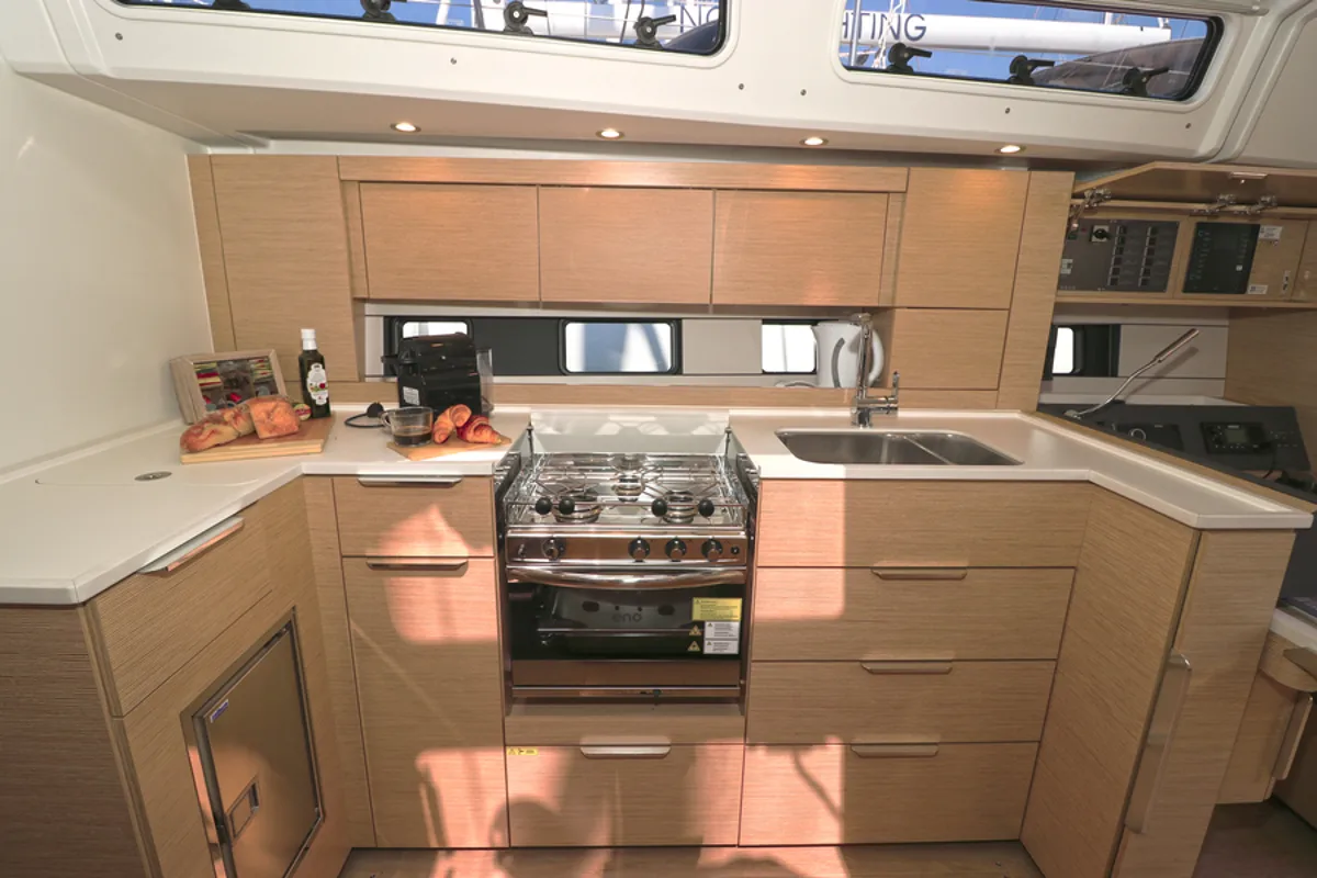 Galley of FeMi Star, a Hanse Yachts Hanse 460 sailboat at Grad Kaštela, Croatia