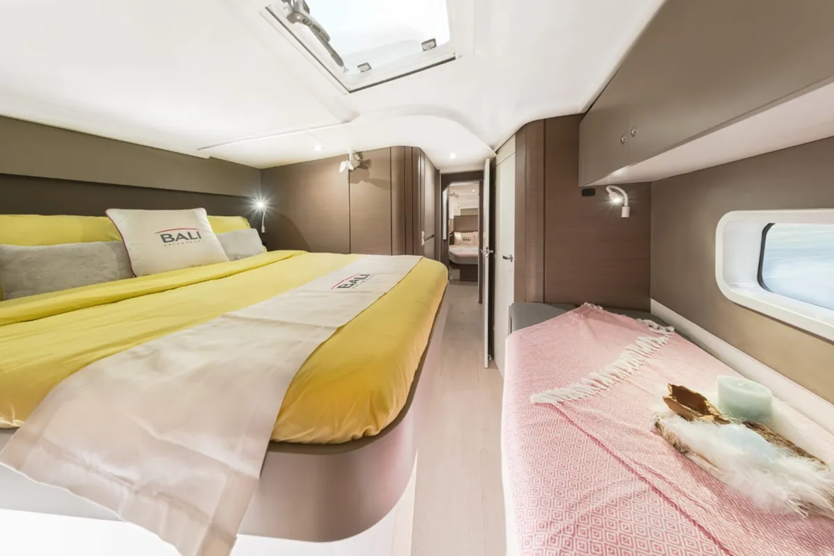 Cabin on Helona, a Bali Catspace catamaran at Volos Municipality, Greece