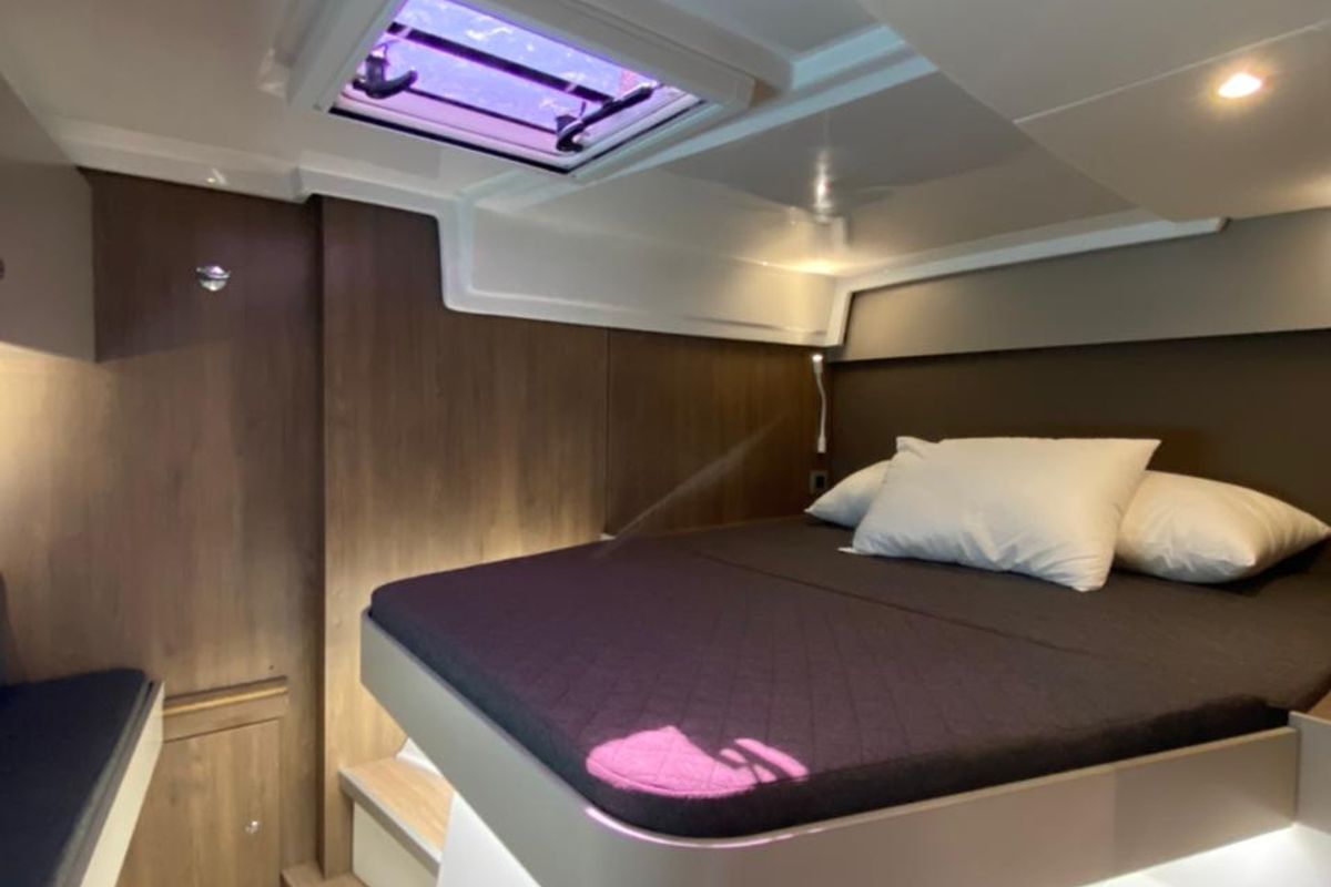 Cabin on Helona, a Bali Catspace catamaran at Volos Municipality, Greece