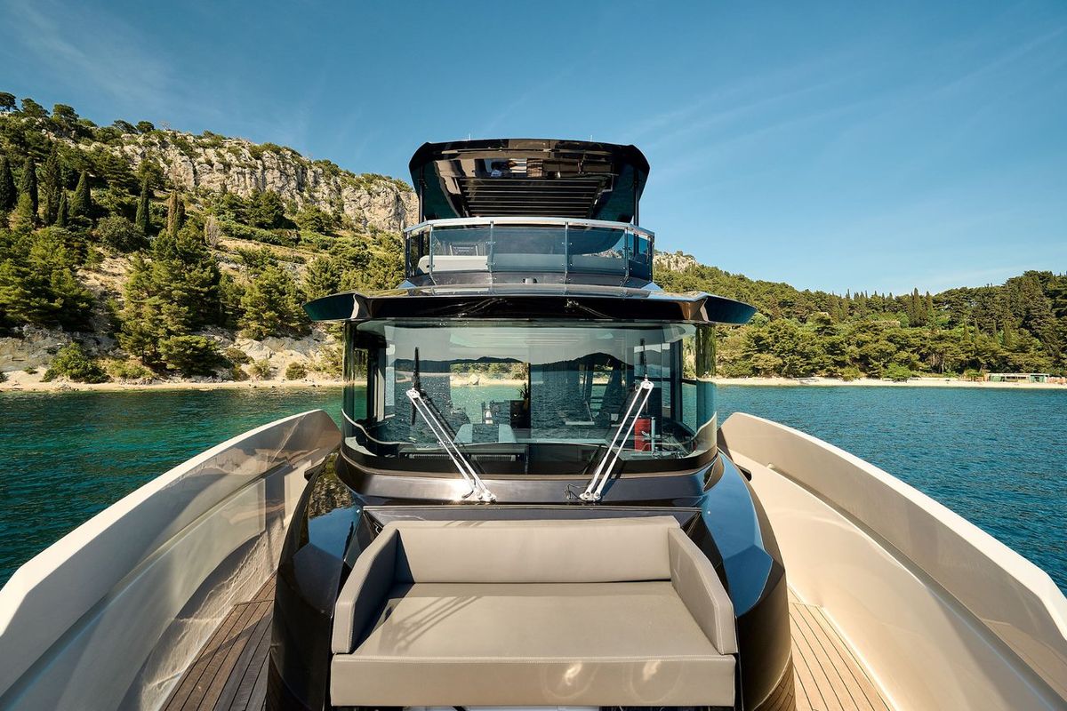 Deck of Blue Moon, a Explorer Yacht Explorer Fly 62 yacht at Općina Sukošan, Croatia