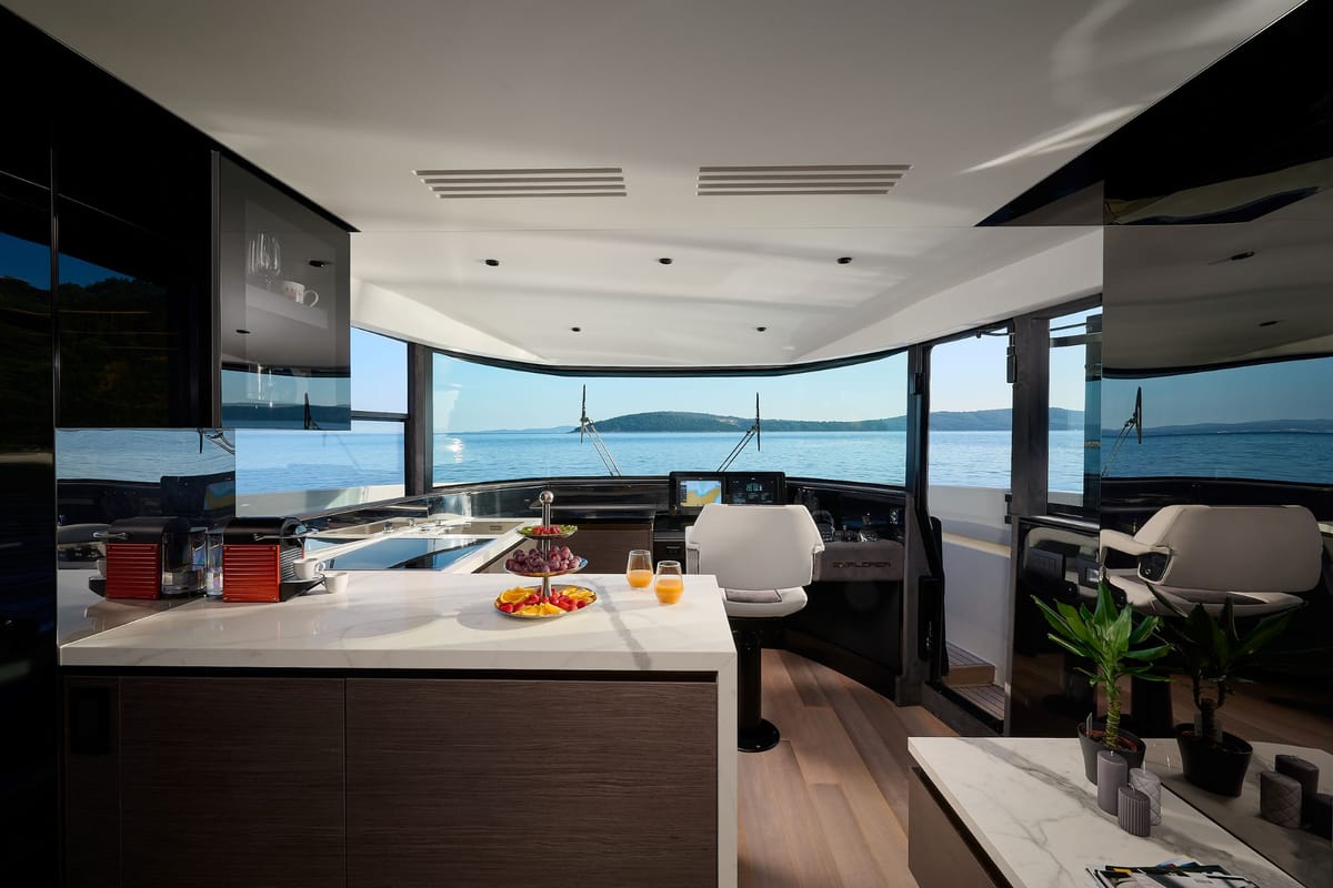 Galley of Blue Moon, a Explorer Yacht Explorer Fly 62 yacht at Općina Sukošan, Croatia