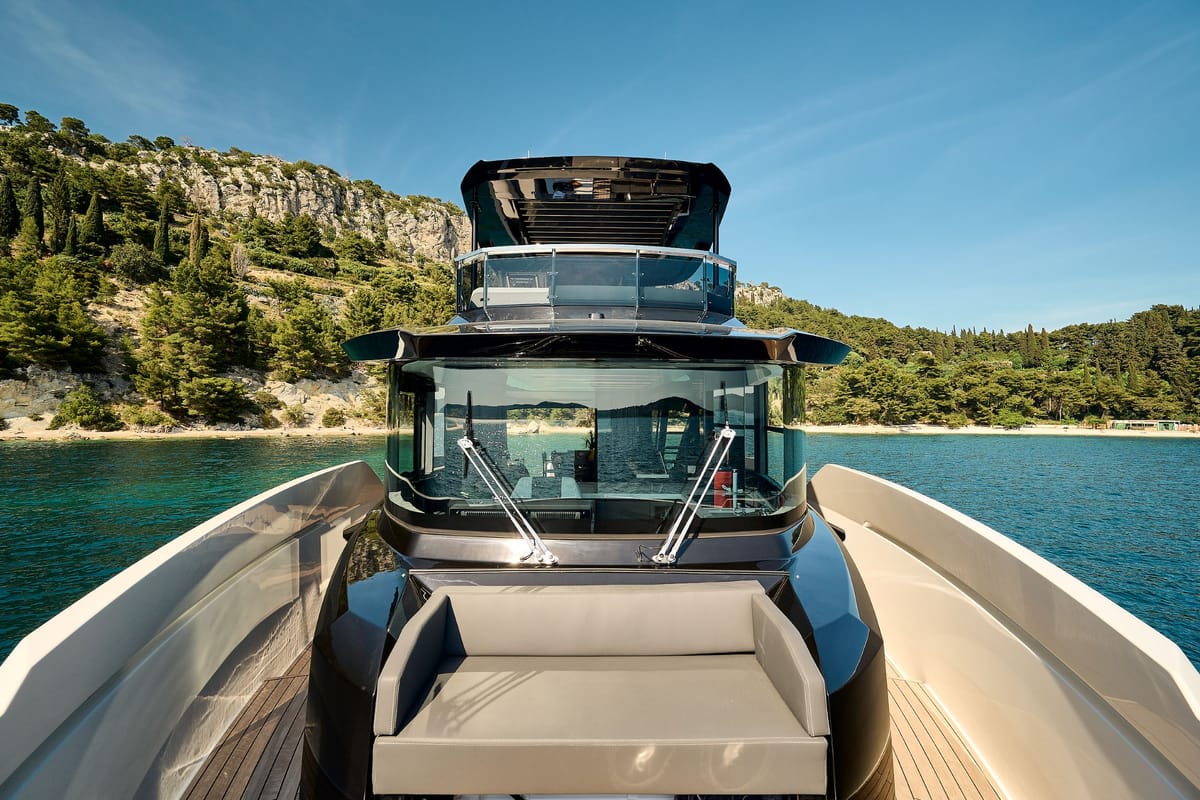 Deck of Blue Moon, a Explorer Yacht Explorer Fly 62 yacht at Općina Sukošan, Croatia