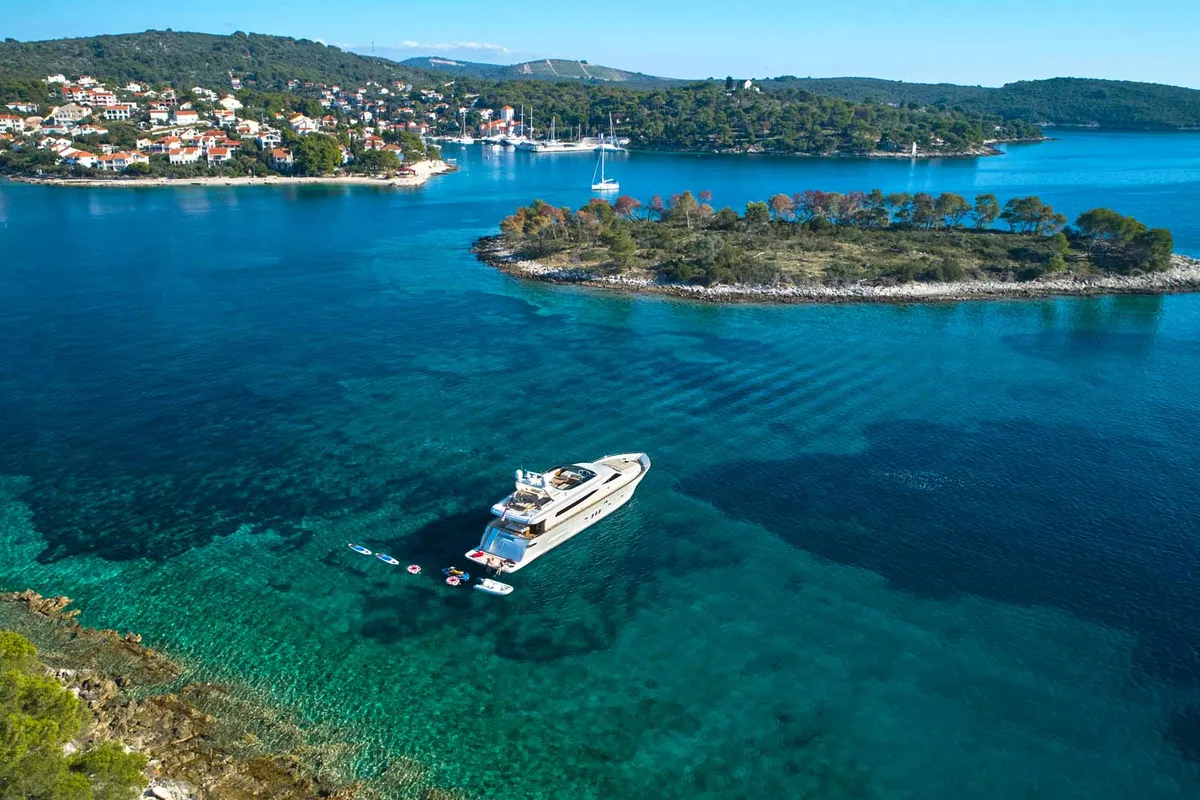 Exterior view of Karisma, a Canados 86 yacht at Općina Baška Voda, Croatia