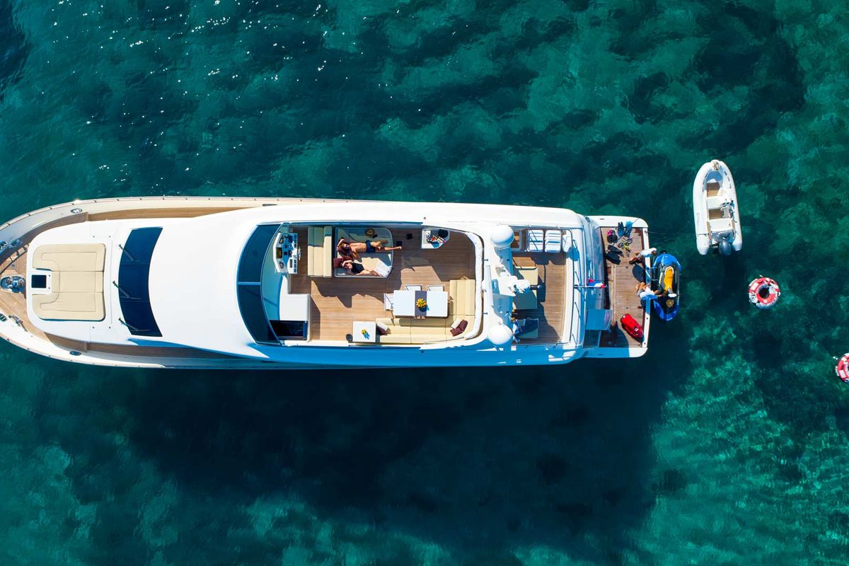 Exterior view of Karisma, a Canados 86 yacht at Općina Baška Voda, Croatia