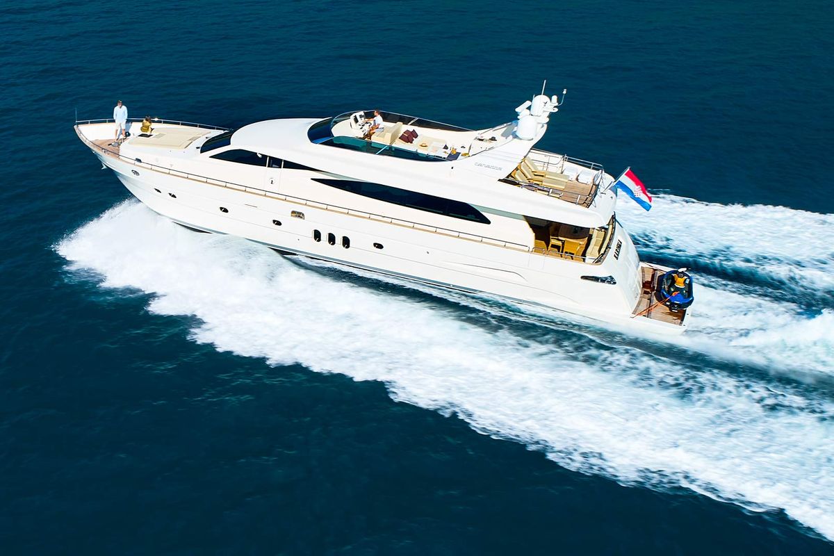 Exterior view of Karisma, a Canados 86 yacht at Općina Baška Voda, Croatia