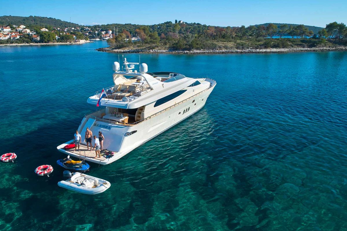 Exterior view of Karisma, a Canados 86 yacht at Općina Baška Voda, Croatia