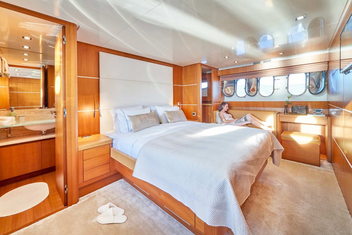 Cabin on Karisma, a Canados 86 yacht at Općina Baška Voda, Croatia