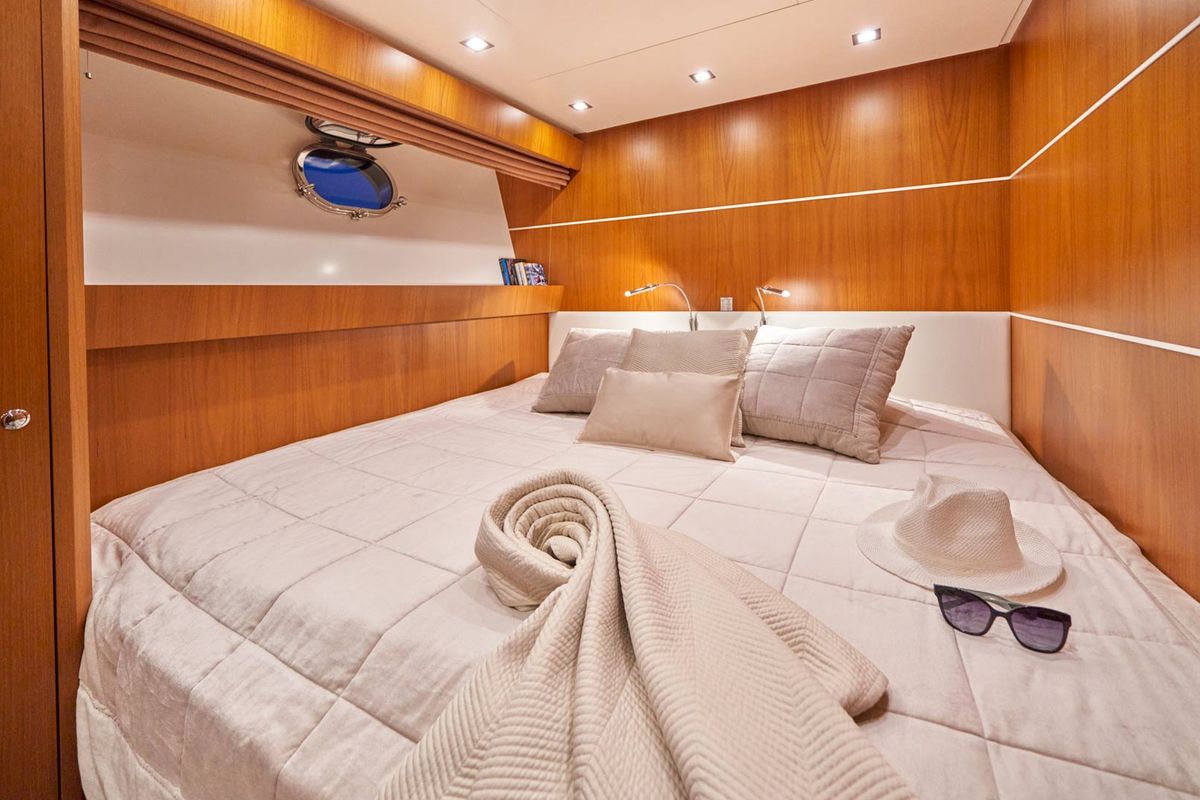 Cabin on Karisma, a Canados 86 yacht at Općina Baška Voda, Croatia