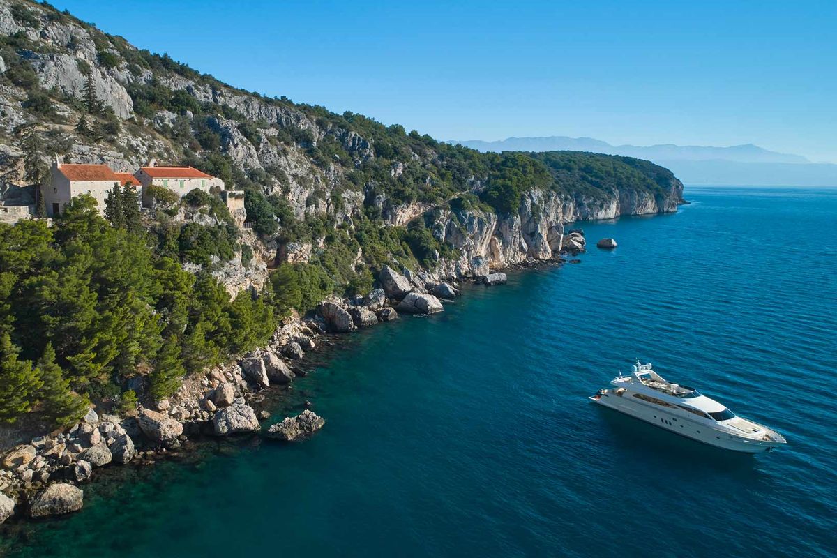 Exterior view of Karisma, a Canados 86 yacht at Općina Baška Voda, Croatia