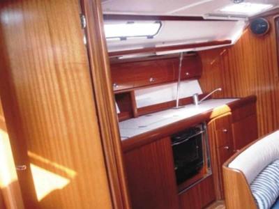 Galley of Noelle, a Bavaria 38 sailboat at Port of Avdira, Greece