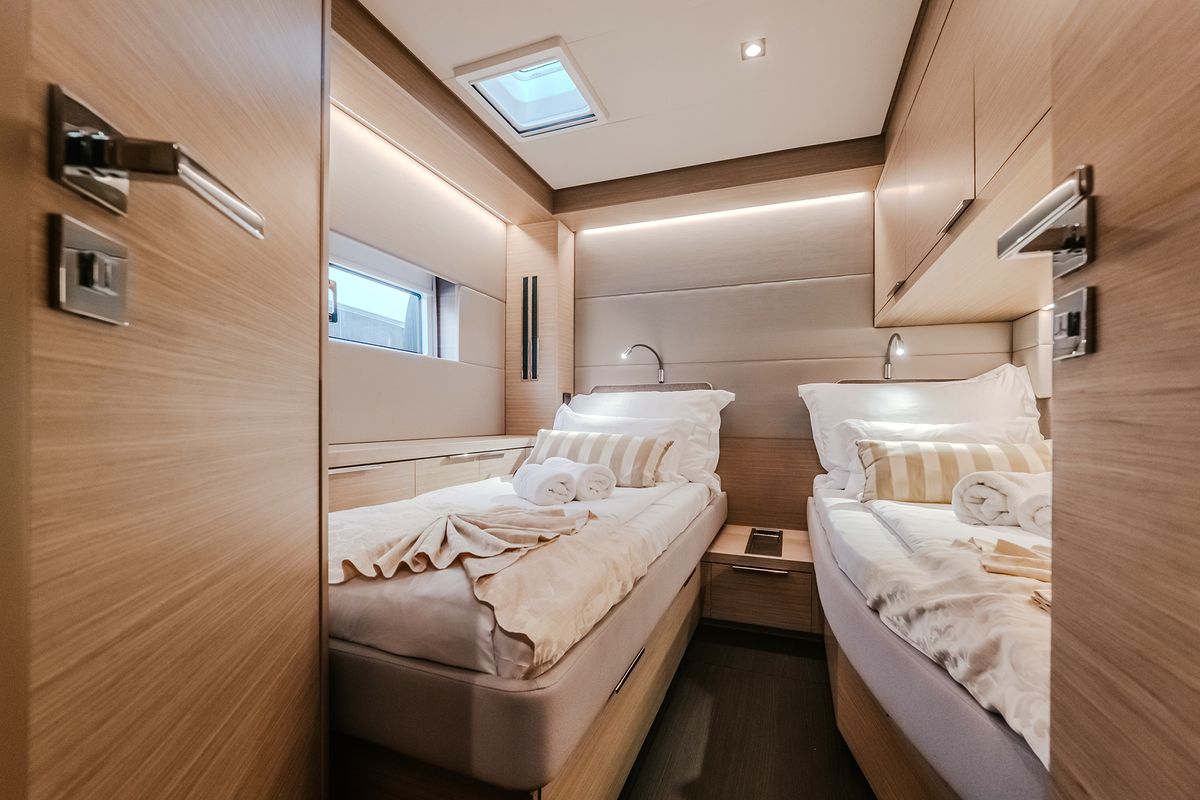Cabin on Triwing Ossus, a Lagoon 55 catamaran at Grad Kaštela, Croatia