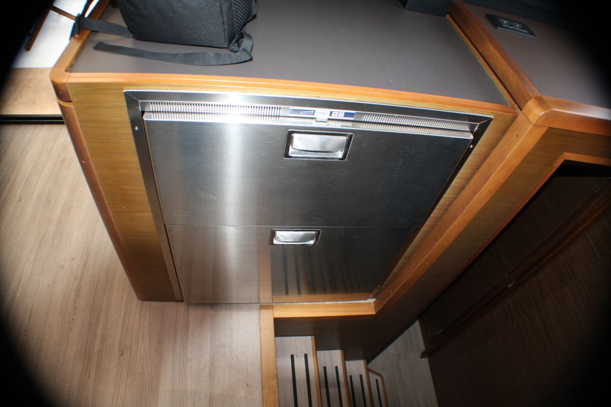 Galley of Sardinia II, a Nautitech 46 Fly catamaran at Figari/Golfo Aranci, Italy
