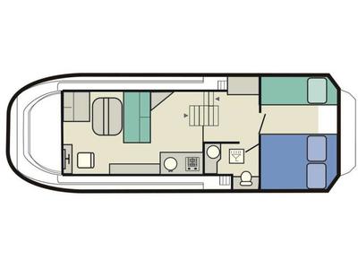 Floor plan of Sheba - Budget 15, a Cygnet Sheba motorboat at Vinkeveen, Netherlands