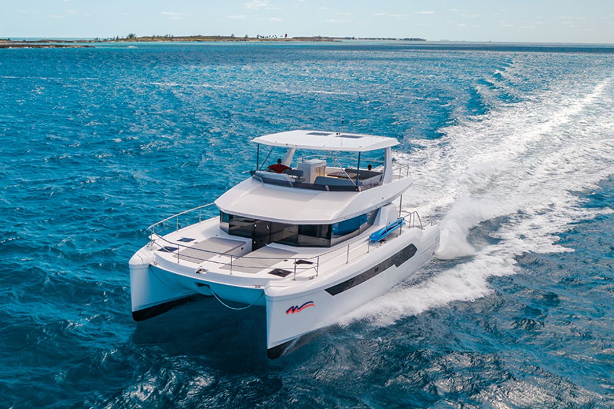 Exterior view of Leopard 53 PC Club, a Leopard 53 PC catamaran at Road Town, British Virgin Islands