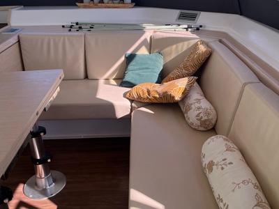 Salon of Dreamland, a Dufour 48 Catamaran catamaran at Split, Croatia