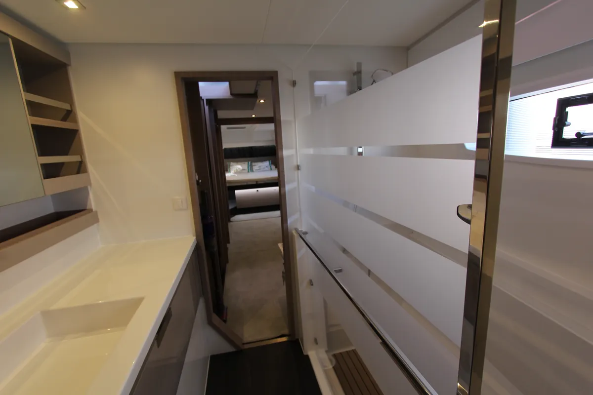 Head on Sonrisa, a Fountaine Pajot Tanna 47 Maestro catamaran at Olbia, Italy