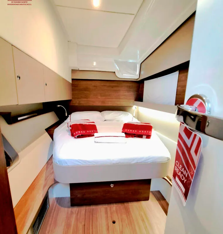 Cabin on Turandot, a Bali Catspace catamaran at Sant Antoni de Portmany, Spain