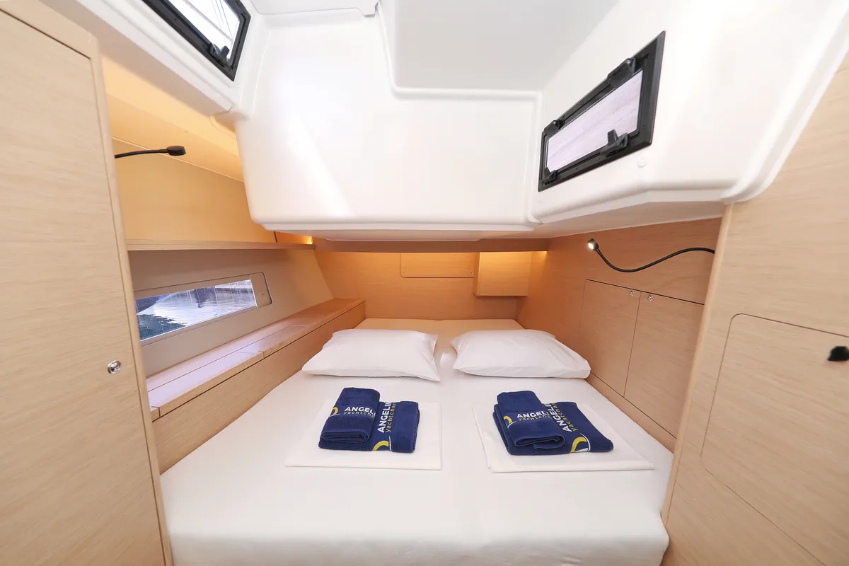 Cabin on Bonaca, a Dufour 470 sailboat at Grad Pula, Croatia