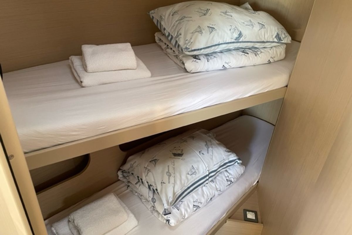 Cabin on Enjoy, a Beneteau Oceanis 40.1 sailboat at Seget Donji, Croatia