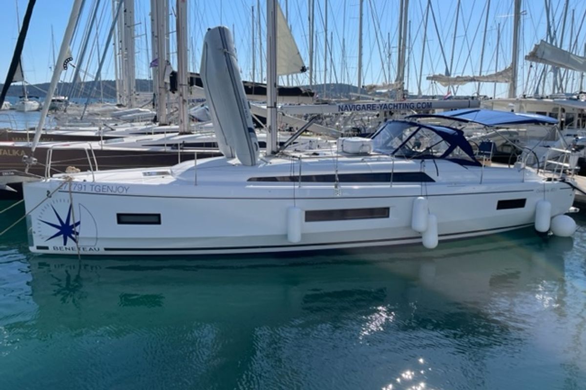 Exterior view of Enjoy, a Beneteau Oceanis 40.1 sailboat at Seget Donji, Croatia