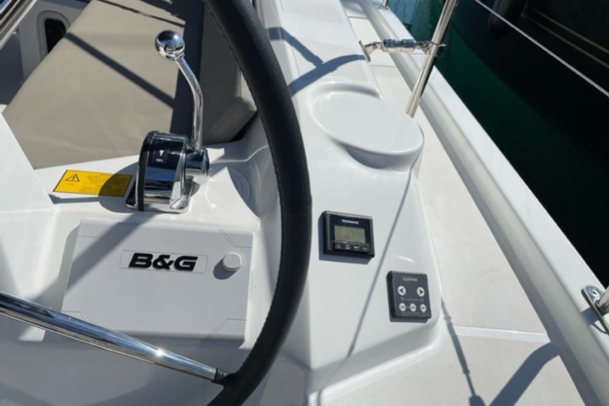 Cockpit of Enjoy, a Beneteau Oceanis 40.1 sailboat at Seget Donji, Croatia