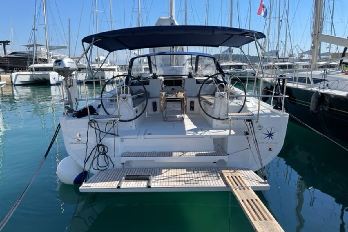 Exterior view of Enjoy, a Beneteau Oceanis 40.1 sailboat at Seget Donji, Croatia