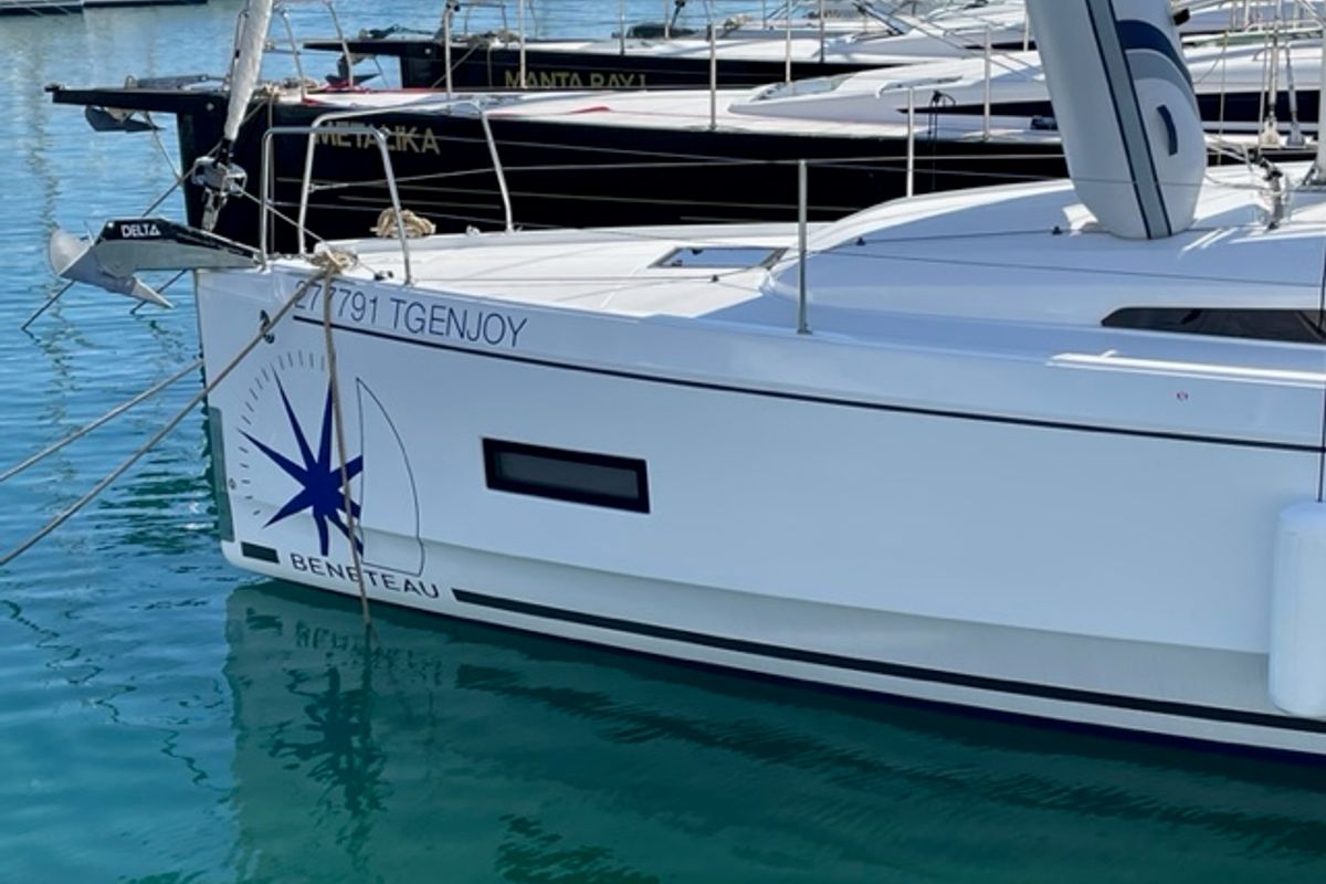Exterior view of Enjoy, a Beneteau Oceanis 40.1 sailboat at Seget Donji, Croatia