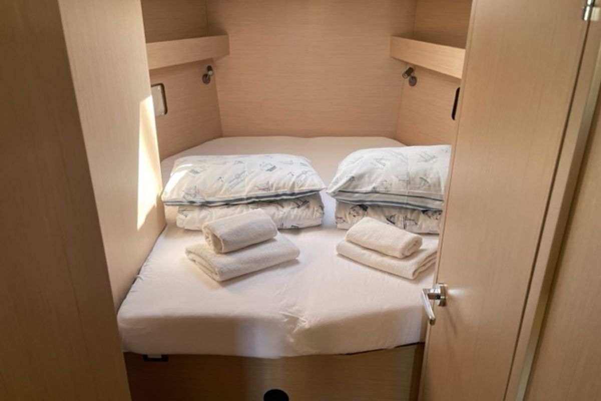 Cabin on Enjoy, a Beneteau Oceanis 40.1 sailboat at Seget Donji, Croatia