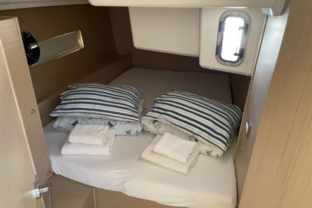 Cabin on Enjoy, a Beneteau Oceanis 40.1 sailboat at Seget Donji, Croatia