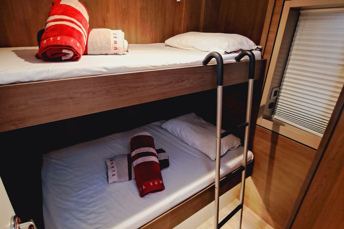 Cabin on LOBA DO MAR, a Bali 4.6 catamaran at Sant Antoni de Portmany, Spain