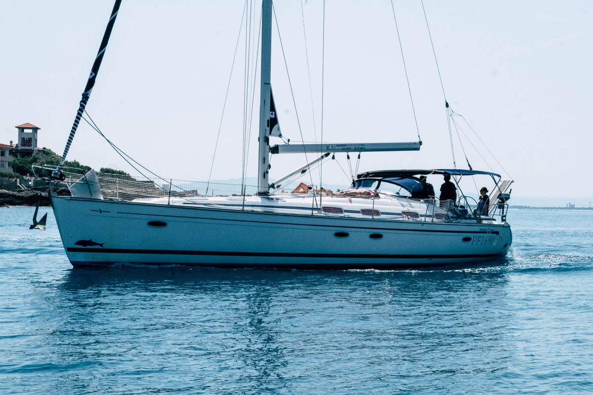 Exterior view of CARAIBIX, a Bavaria 50 Cruiser sailboat at Rosignano Solvay, Italy