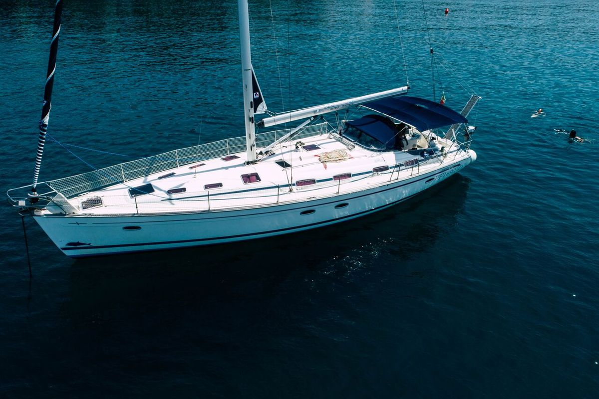 Exterior view of CARAIBIX, a Bavaria 50 Cruiser sailboat at Rosignano Solvay, Italy
