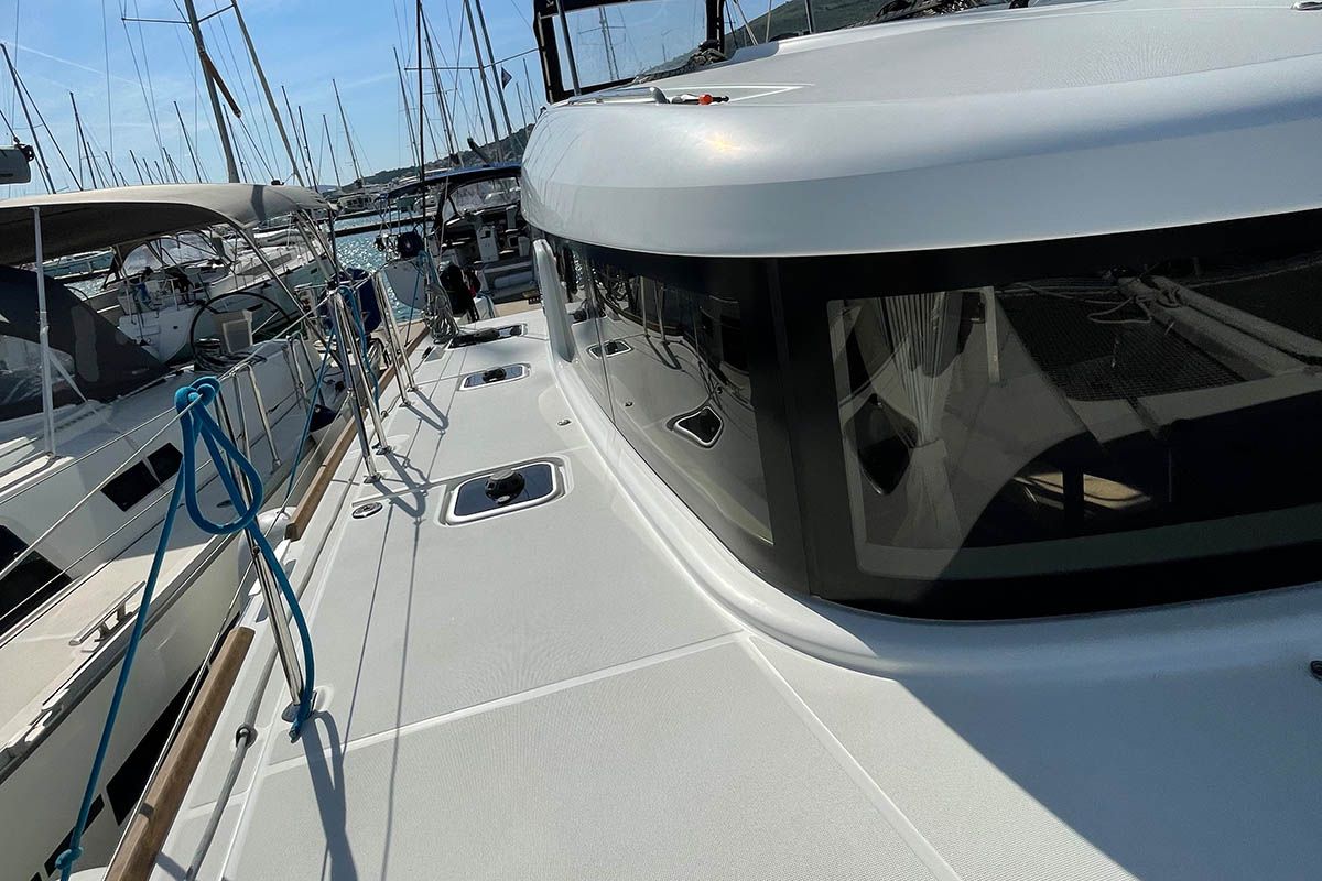 Santai, a Lagoon 40 catamaran at Seget Donji, Croatia