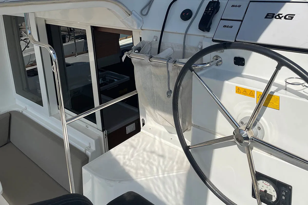 Santai, a Lagoon 40 catamaran at Seget Donji, Croatia