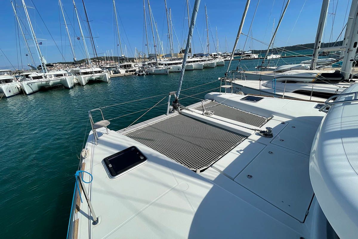 Santai, a Lagoon 40 catamaran at Seget Donji, Croatia
