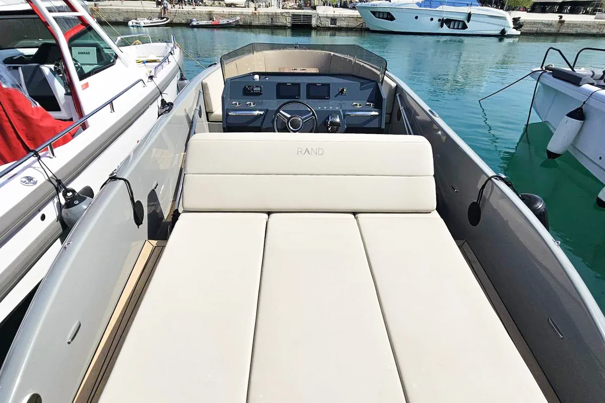 Deck of Diva, a RAND boats RAND Play 24 motorboat at Seget Donji, Croatia