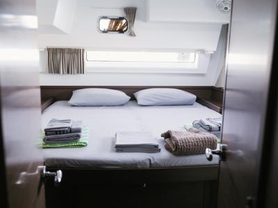 Cabin on ALIZE, a Lagoon 42 catamaran at Municipal Unit of Lefkada, Greece