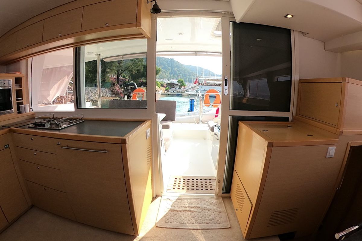 Galley of Suncity 2, a Lagoon 400 S2 catamaran at Fethiye, Turkey