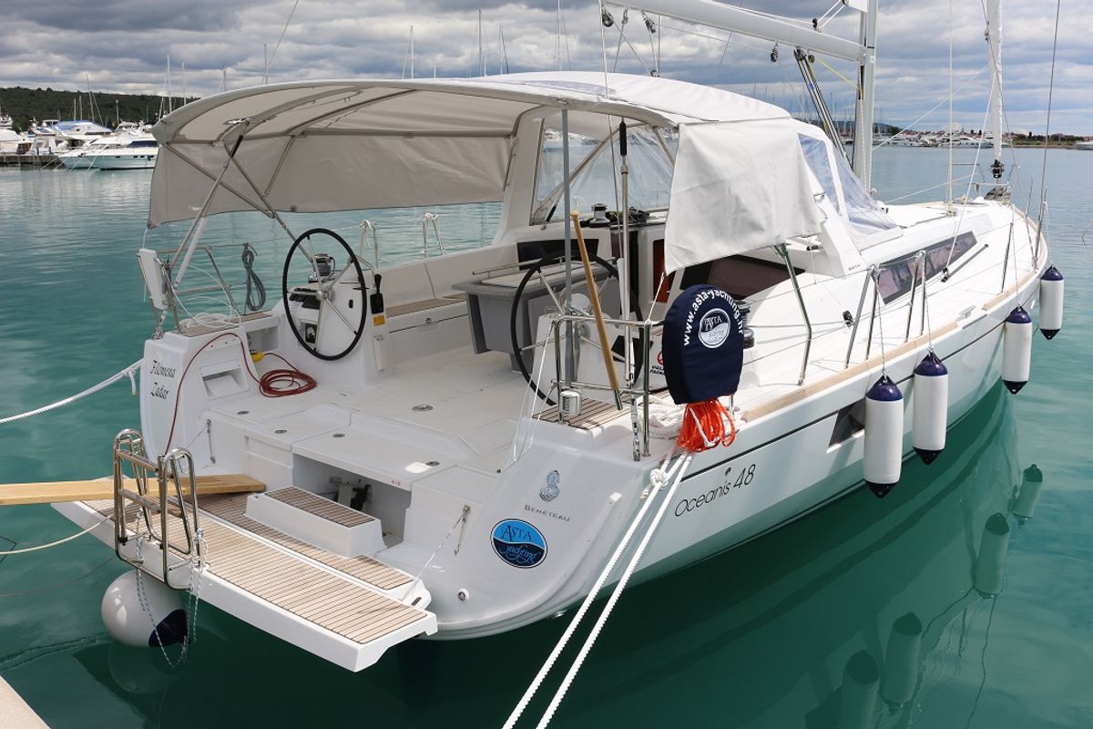 Head on Filomena, a Beneteau Oceanis 48 sailboat at Općina Sukošan, Croatia