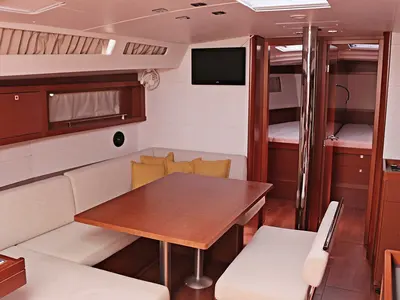 Galley of Filomena, a Beneteau Oceanis 48 sailboat at Općina Sukošan, Croatia