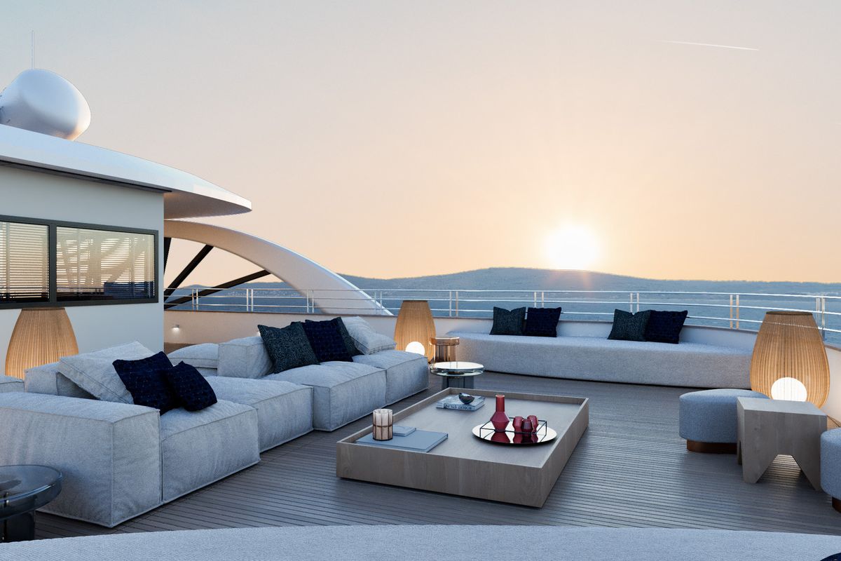 Deck of Premier, a Gulet Motoryacht yacht at Split, Croatia