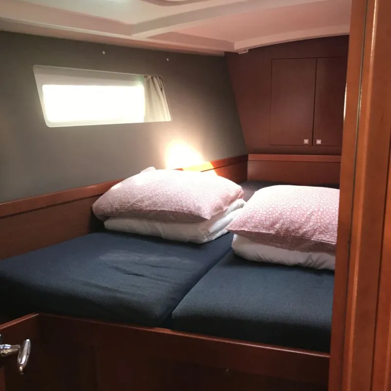 Cabin on Alboran XXXIV Nini, a Beneteau Oceanis 45 sailboat at Las Palmas, Spain