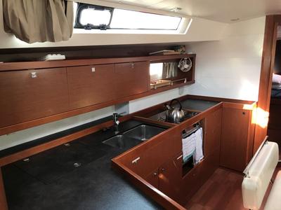 Galley of Alboran XXXIV Nini, a Beneteau Oceanis 45 sailboat at Las Palmas, Spain