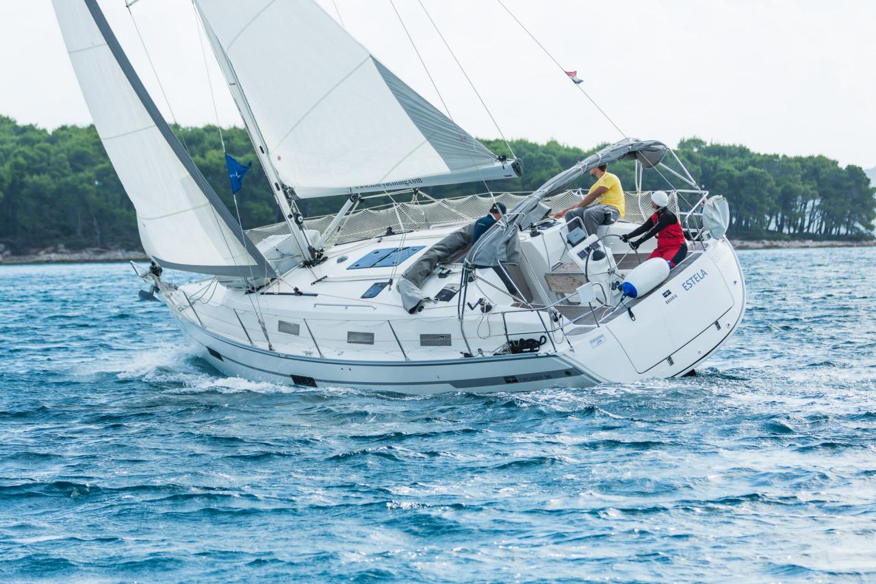 Estela, a Bavaria Cruiser 36 sailboat at Grad Biograd na Moru, Croatia