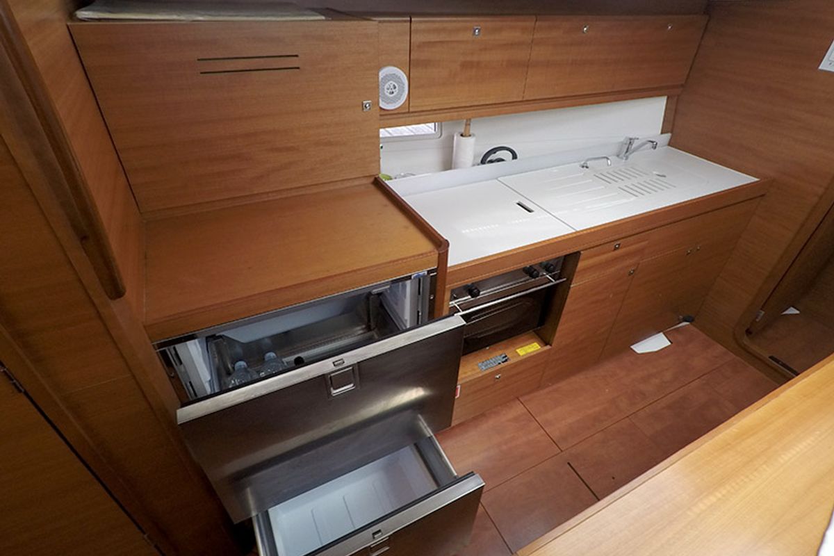 Galley of Sveti Ivan, a Dufour 382 Grand Large sailboat at Grad Šibenik, Croatia
