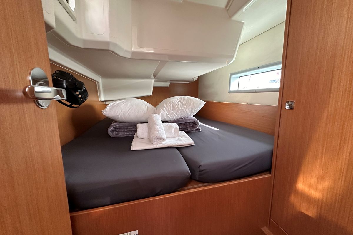 Cockpit of S/Y Sienna, a Bavaria C38 sailboat at Athens, Greece