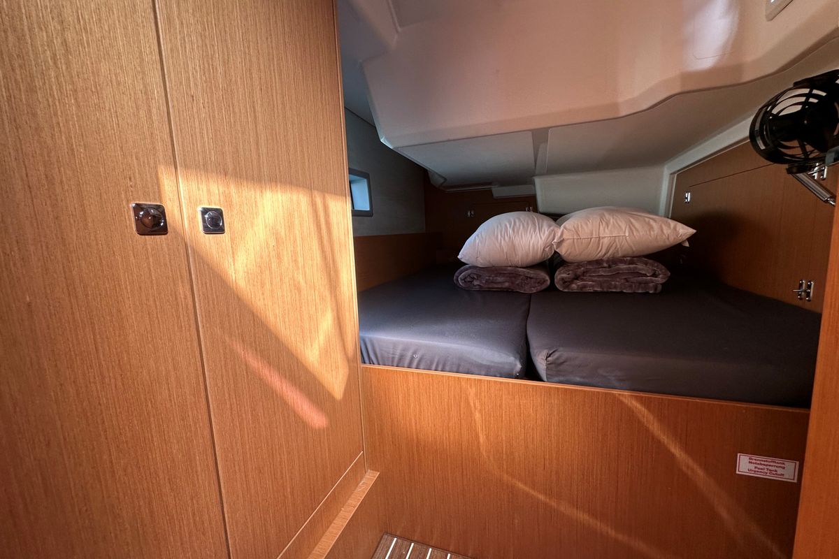 Cockpit of S/Y Sienna, a Bavaria C38 sailboat at Athens, Greece